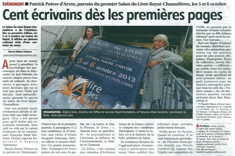 LA MONTAGNE, 13 septembre 2013