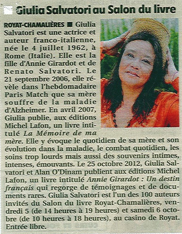 Article La Montagne, 5 octobre 2013